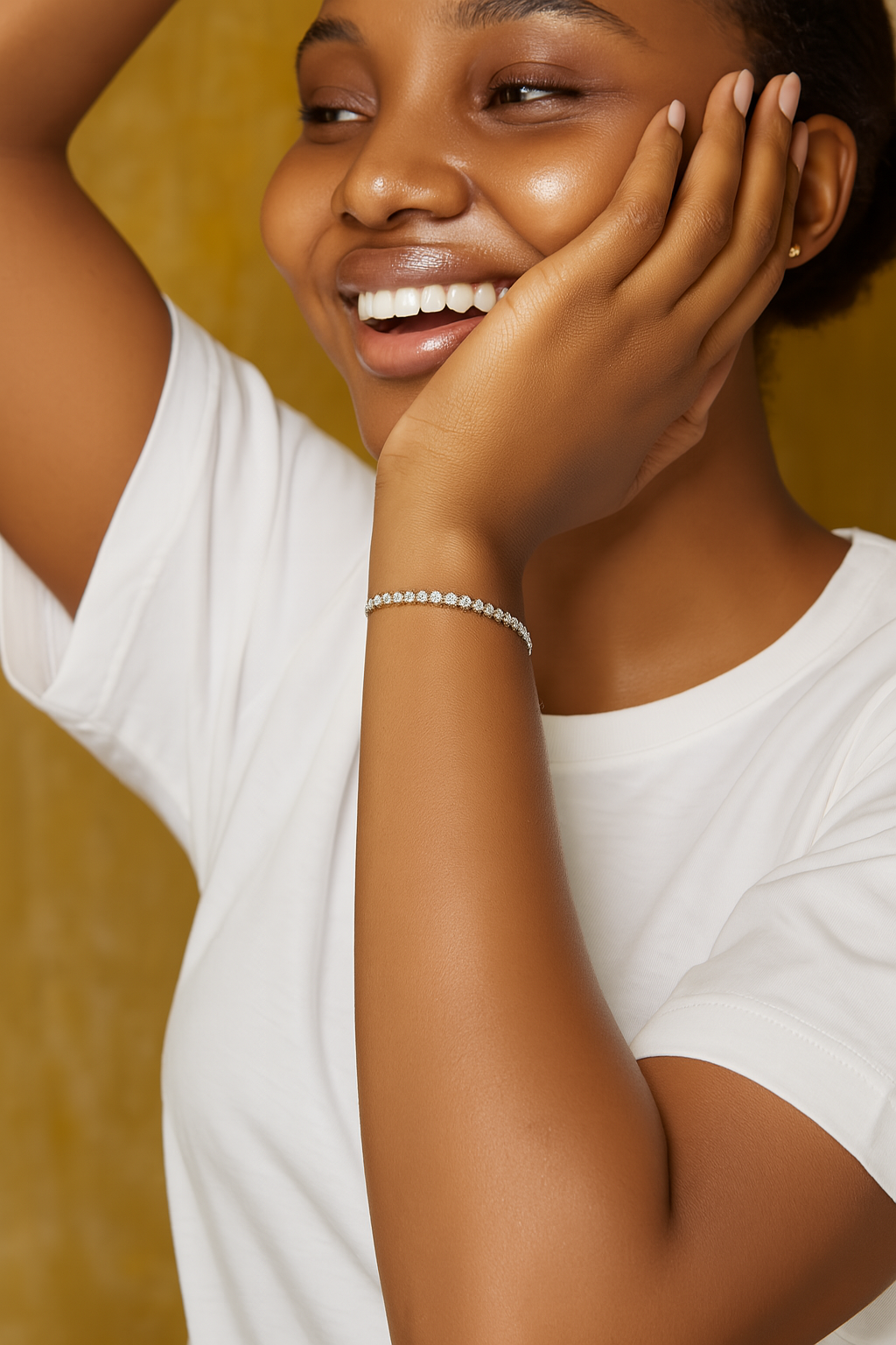 Flow 0.50ct Natural Diamond Tennis Bracelet in 18K Gold
