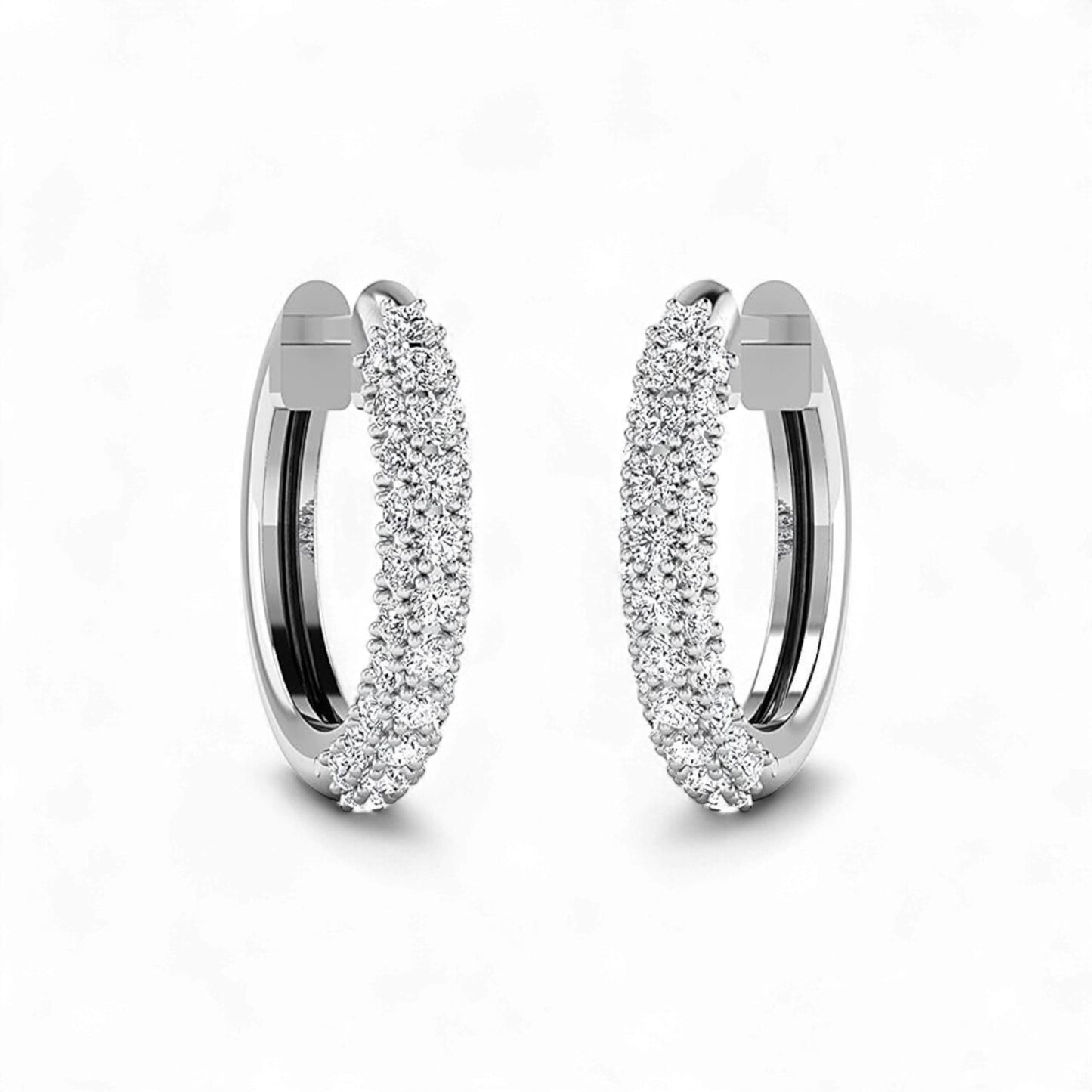 Nadine Diamond Hoop Earrings in 18K Gold
