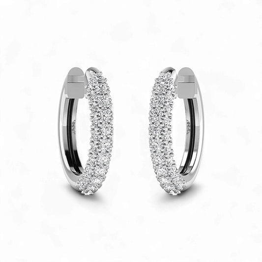 Nadine Diamond Hoop Earrings in 18K Gold