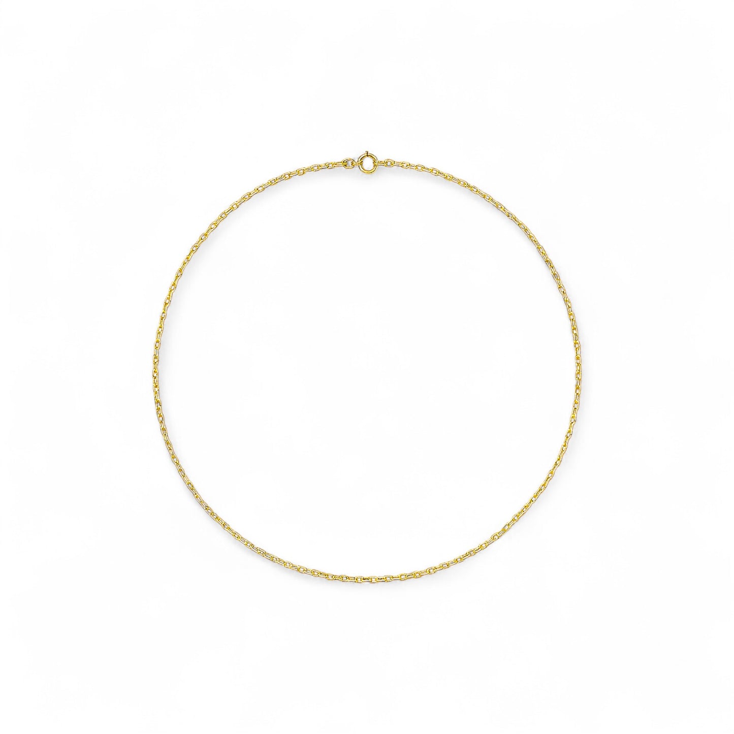 Thin Cable Necklace in 18K Gold