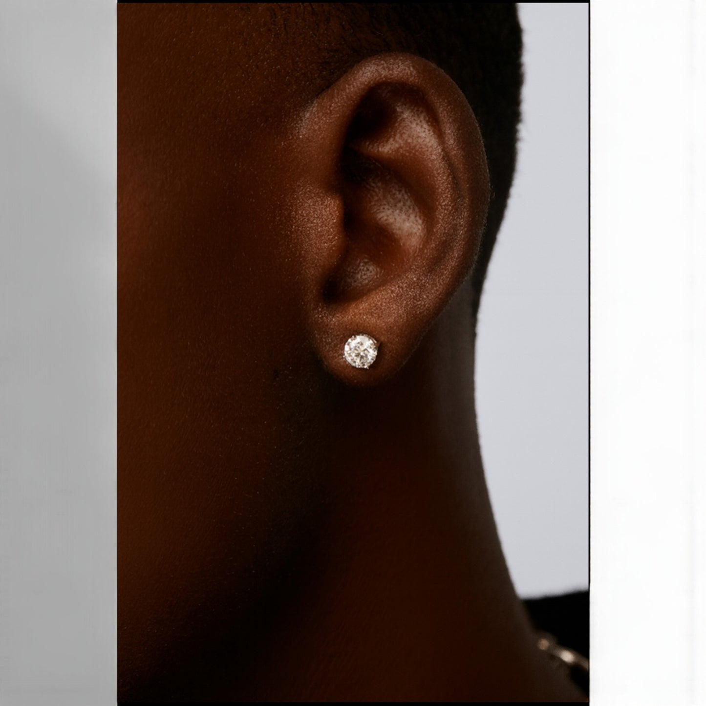 ICT Solitaire Lab Grown Diamond Studs in 18K Gold