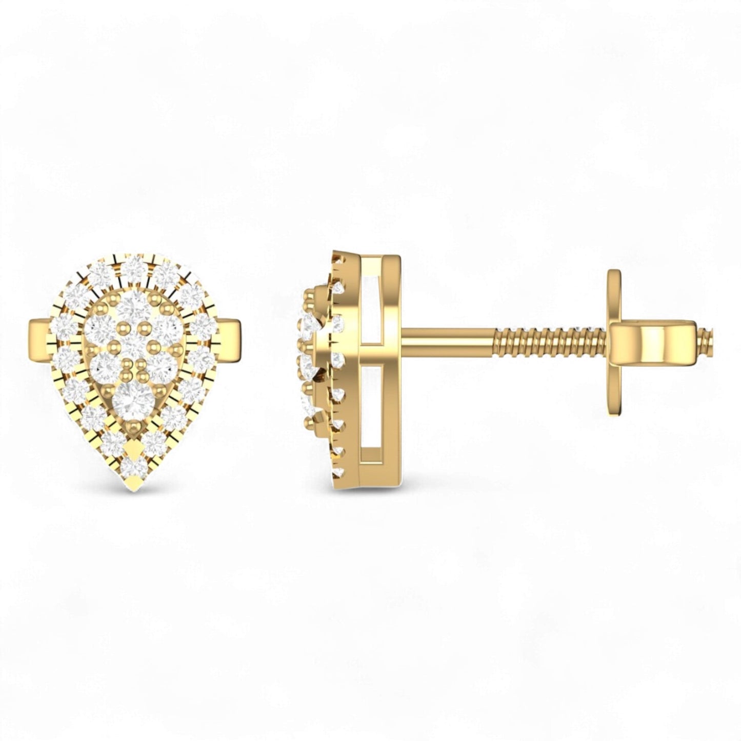 Velar Diamond Stud Earrings in 18K Gold