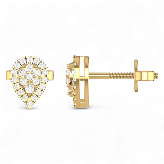 Velar Diamond Stud Earrings in 18K Gold
