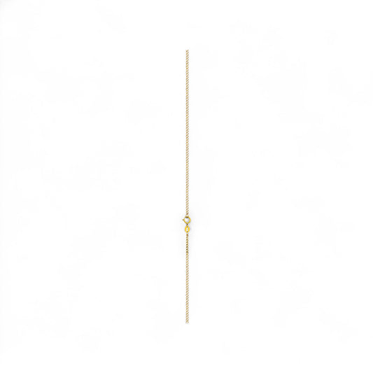 Gold necklace chain on a white background