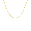 Gold chain necklace on a white background
