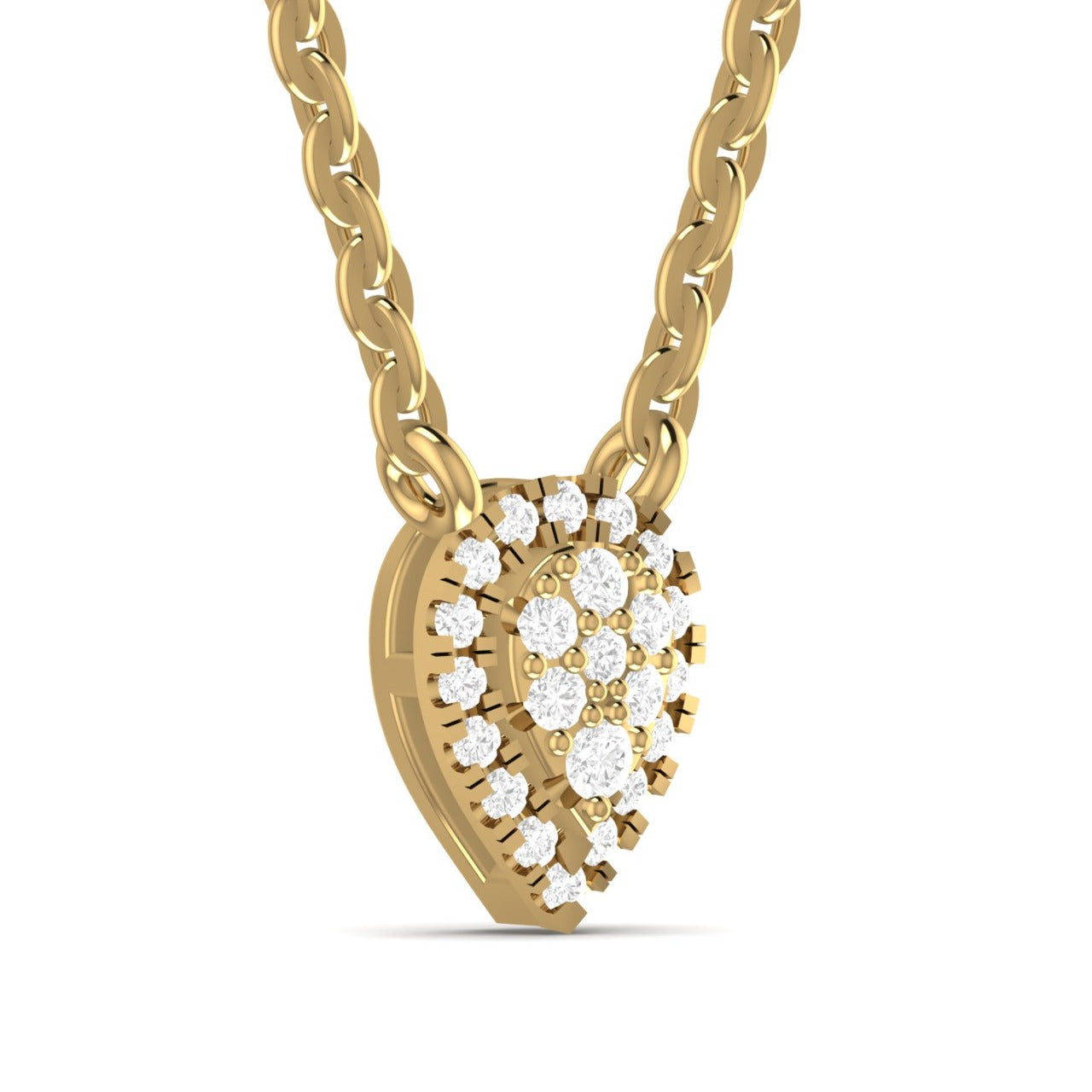 Velar Diamond Pendant Necklace in 18K Gold