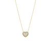 Baguette Heart Pendant diamond necklace in 18KT gold with natural baguette-cut diamonds