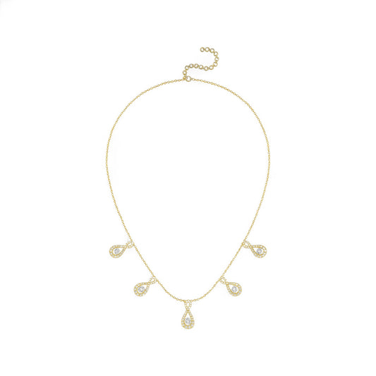 Five Charm Twinkle Infinie Diamond Necklace in 18K Gold