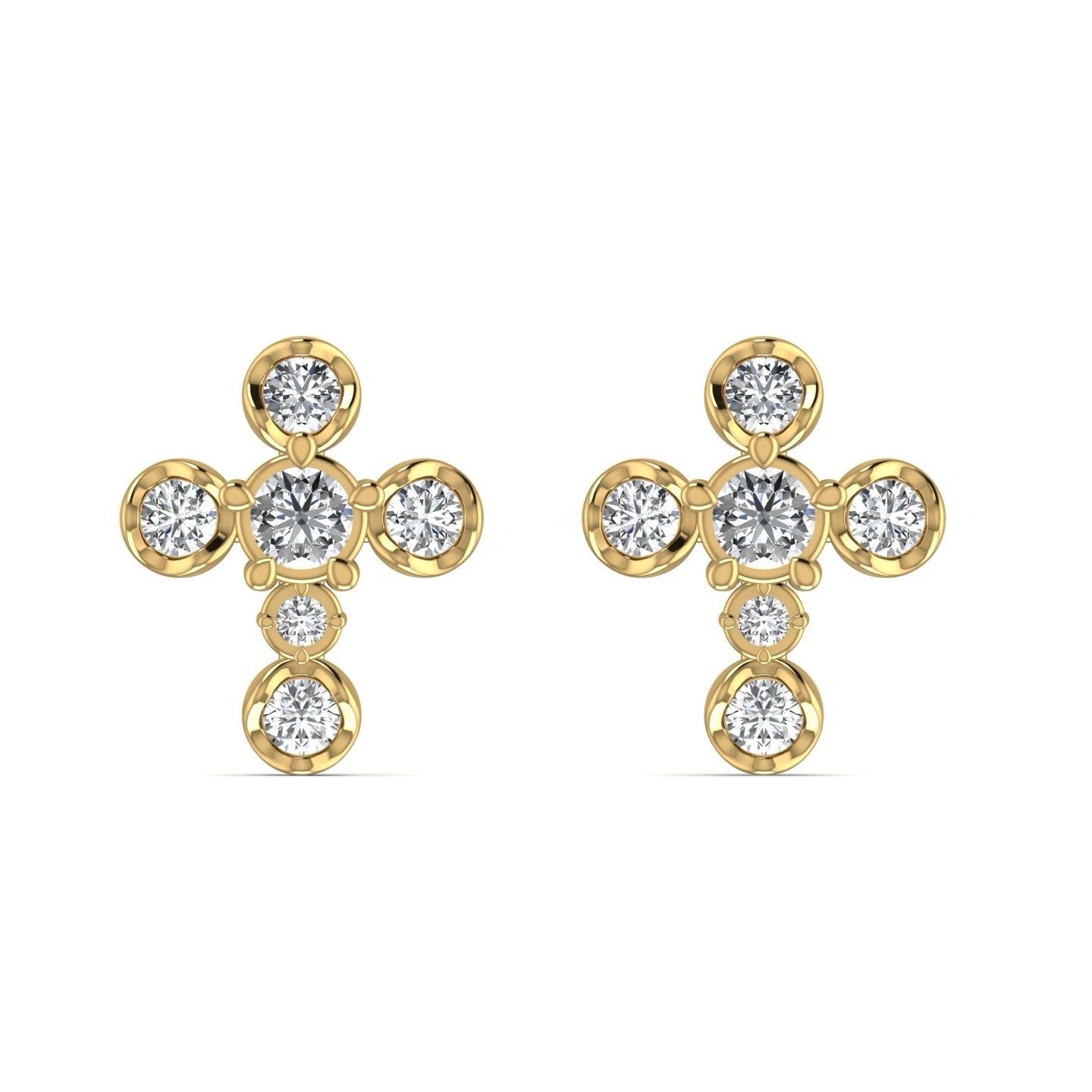 Lumina Natural Diamond Stud Earrings in 18K Gold