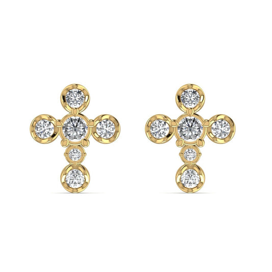 Lumina Natural Diamond Stud Earrings in 18K Gold