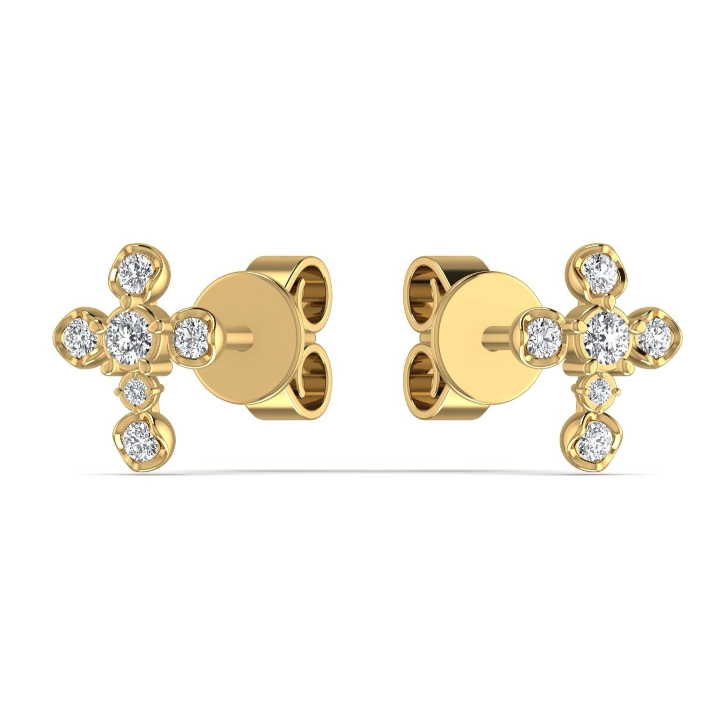 Lumina Natural Diamond Stud Earrings in 18K Gold