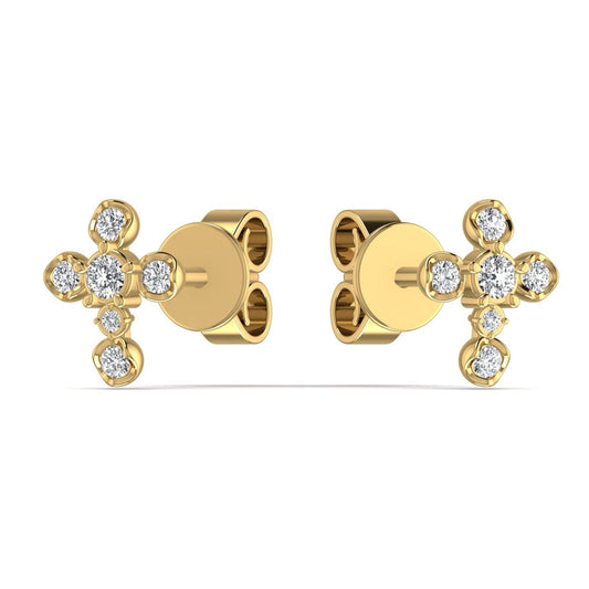 Lumina Natural Diamond Stud Earrings in 18K Gold