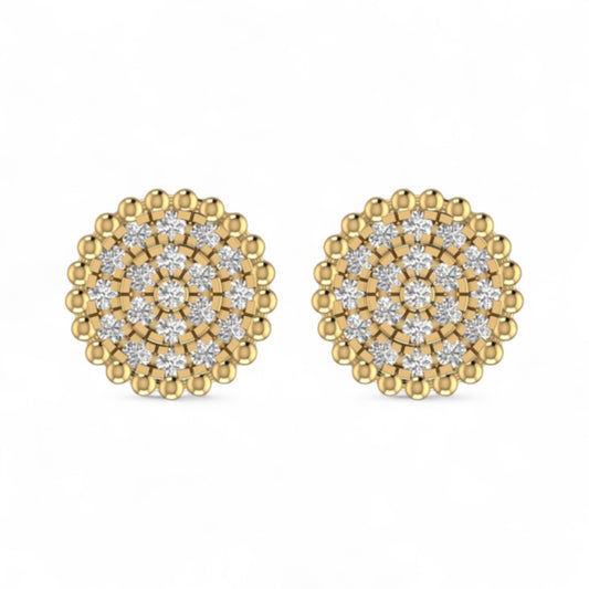 Ava Natural Diamond Studs in 18K Gold