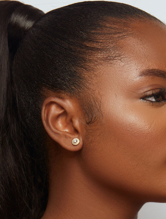 Aiden Natural Diamond Studs in 18K Gold