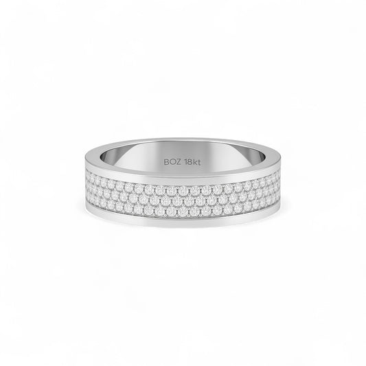 Alexx Natural Diamond Band in 18K Gold