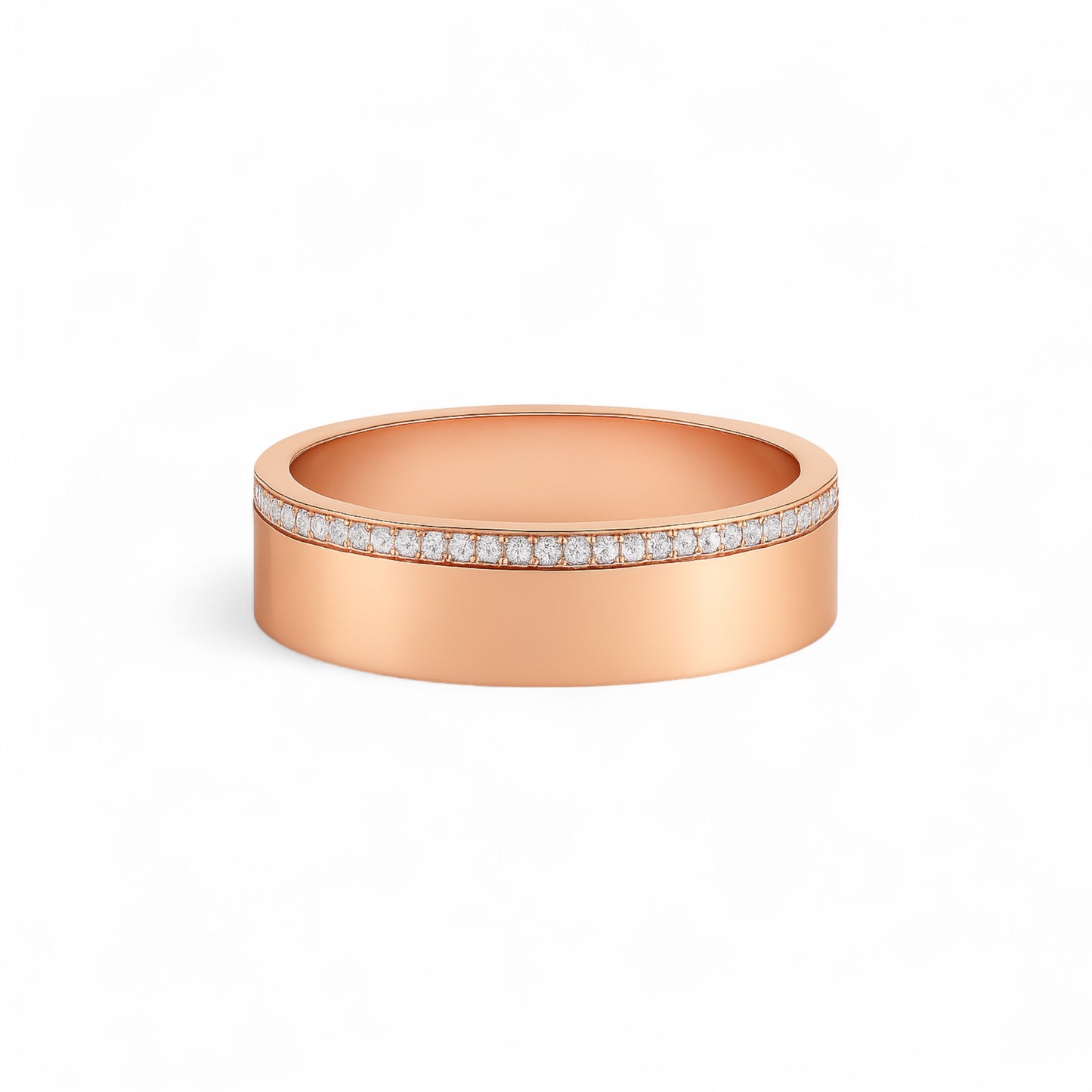 Anagh Moissanite Band in 18K Gold