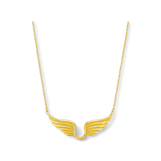 Angel Wing Pendant Necklace in 18K Gold