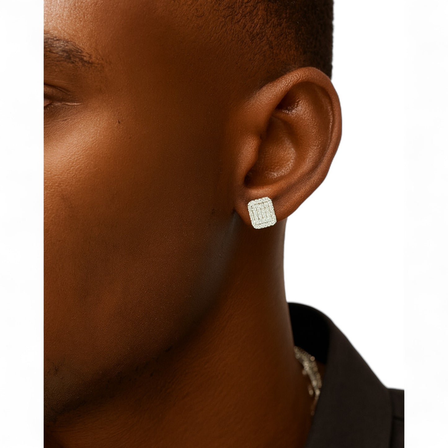 Athens Moissanite Studs in in 925 Sterling Silver