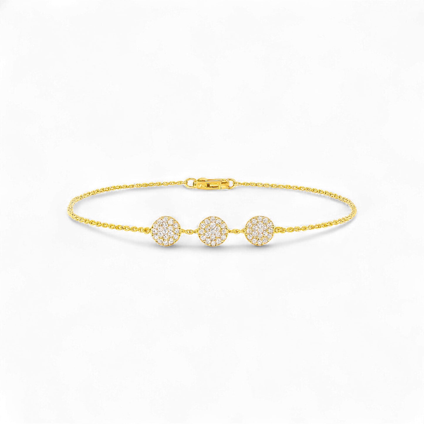 Ava Tri Diamond Bracelet in 18KT Gold