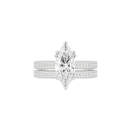 Julia Marquise Moissanite Bride Set in 18K Gold