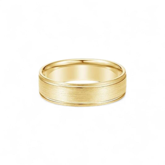 6mm Sandblast Band in 18k Gold