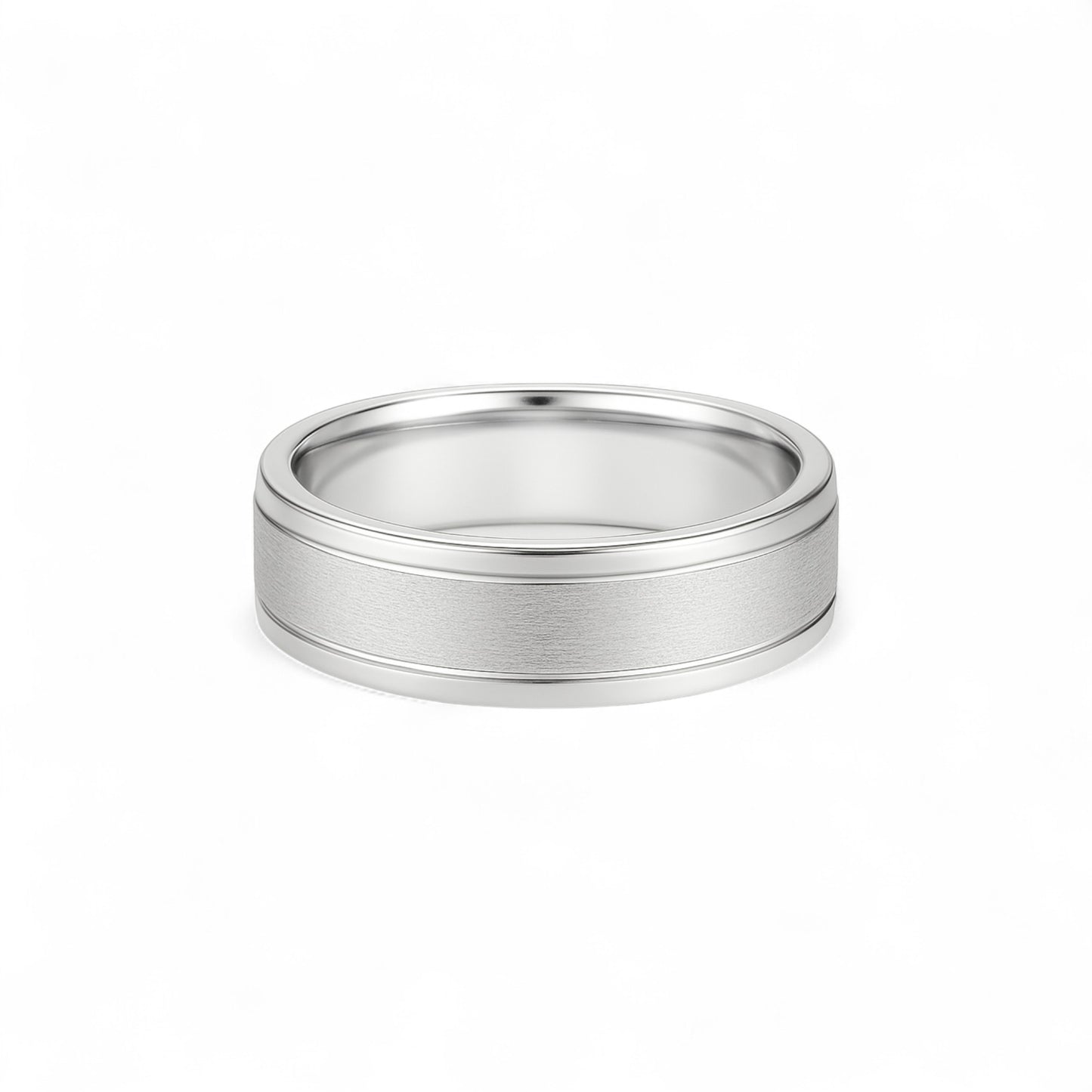 6mm Sandblast Band in 18k Gold