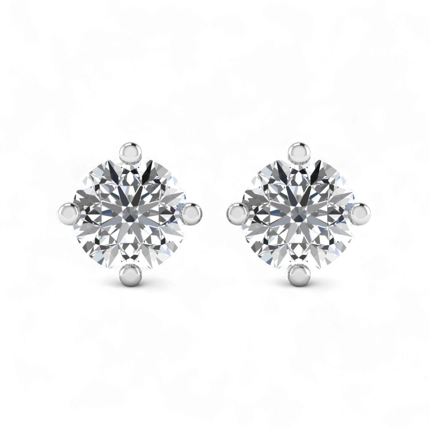 Moissanite Studs in 18K Gold