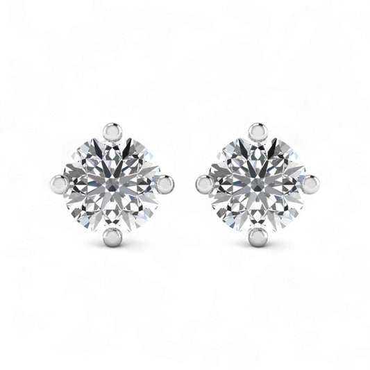 Moissanite Studs in 18K Gold
