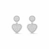 Ava Heart Drop Diamond Earring in 18K gold with heart-shaped natural diamond charms