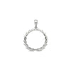 Silver wreath pendant on a white background