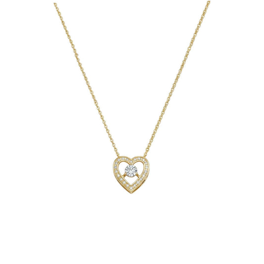 Eternal Heart Diamond Pendant necklace in 18KT gold with natural diamonds and heart-shaped design