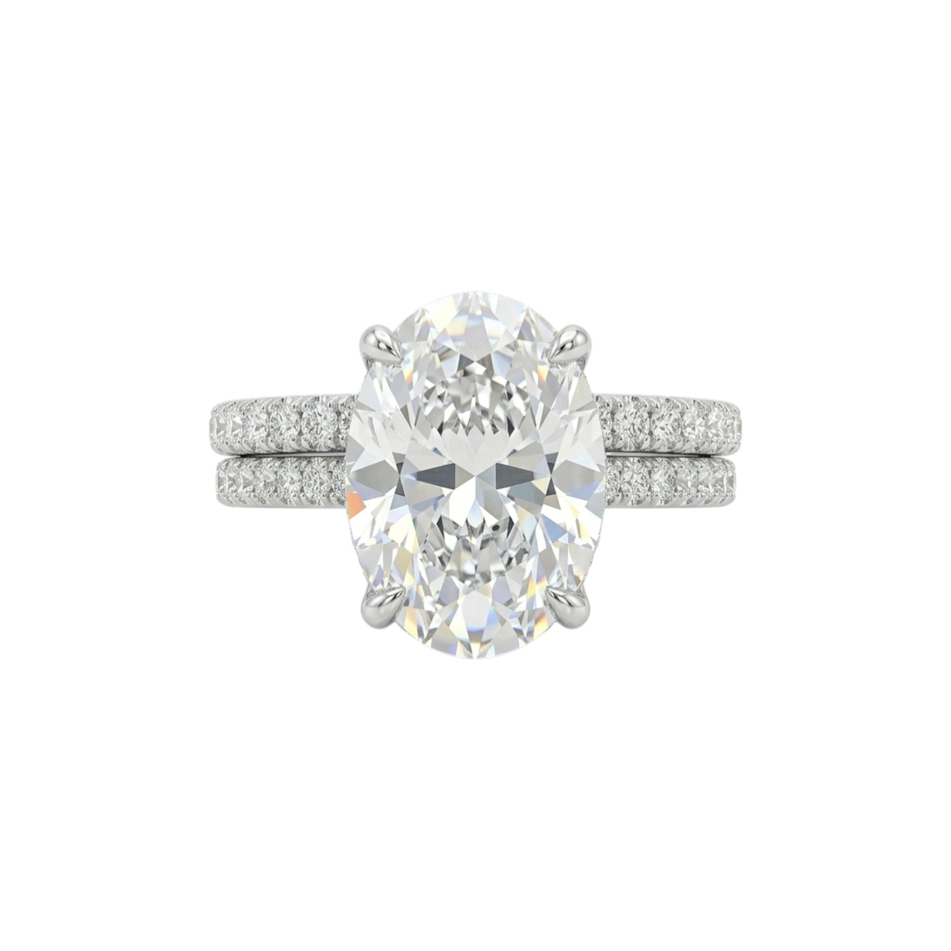 Diamond ring with a white background