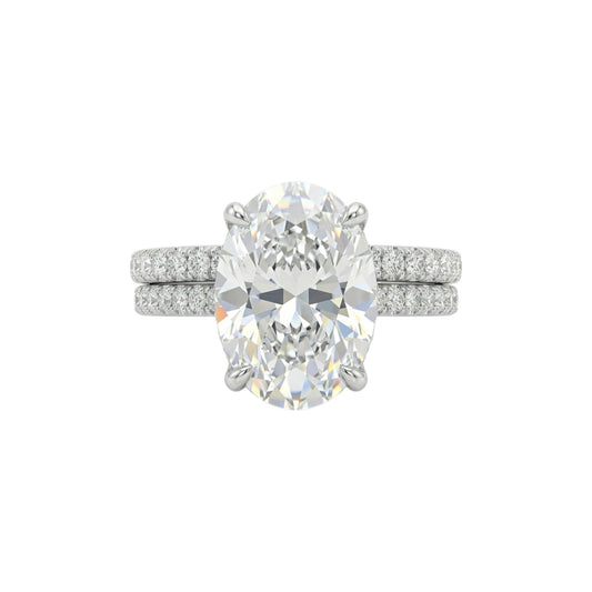 Diamond ring with a white background