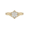 Queeneth Diamond Engagement Ring with 0.91ct natural round-cut diamonds set in 18KT gold band
