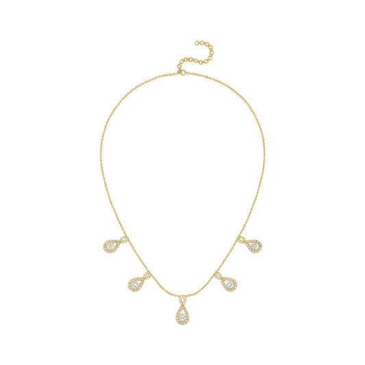 Five Charm Twinkle necklace with infinity diamond charms in 18KT gold