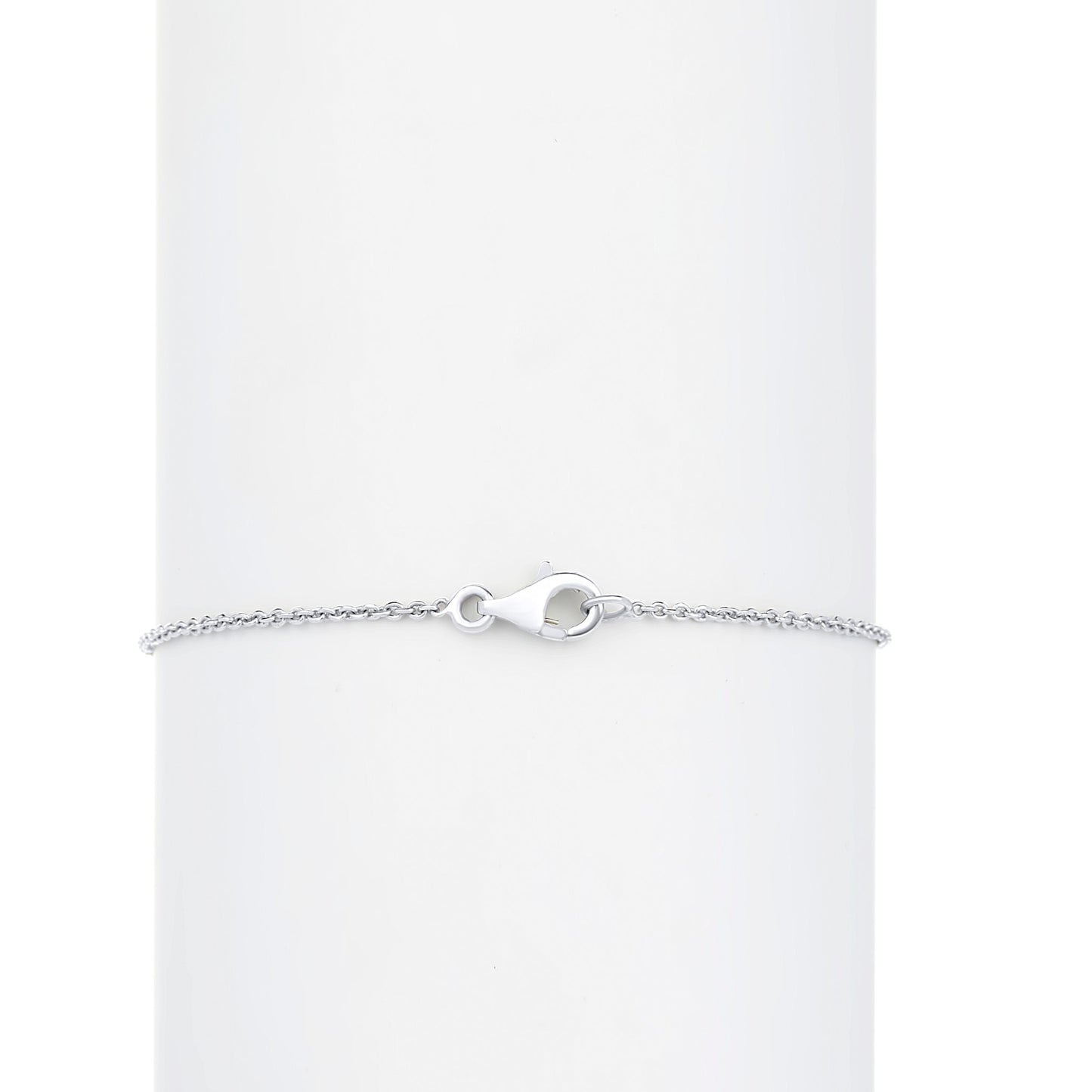 Silver bracelet on a white background