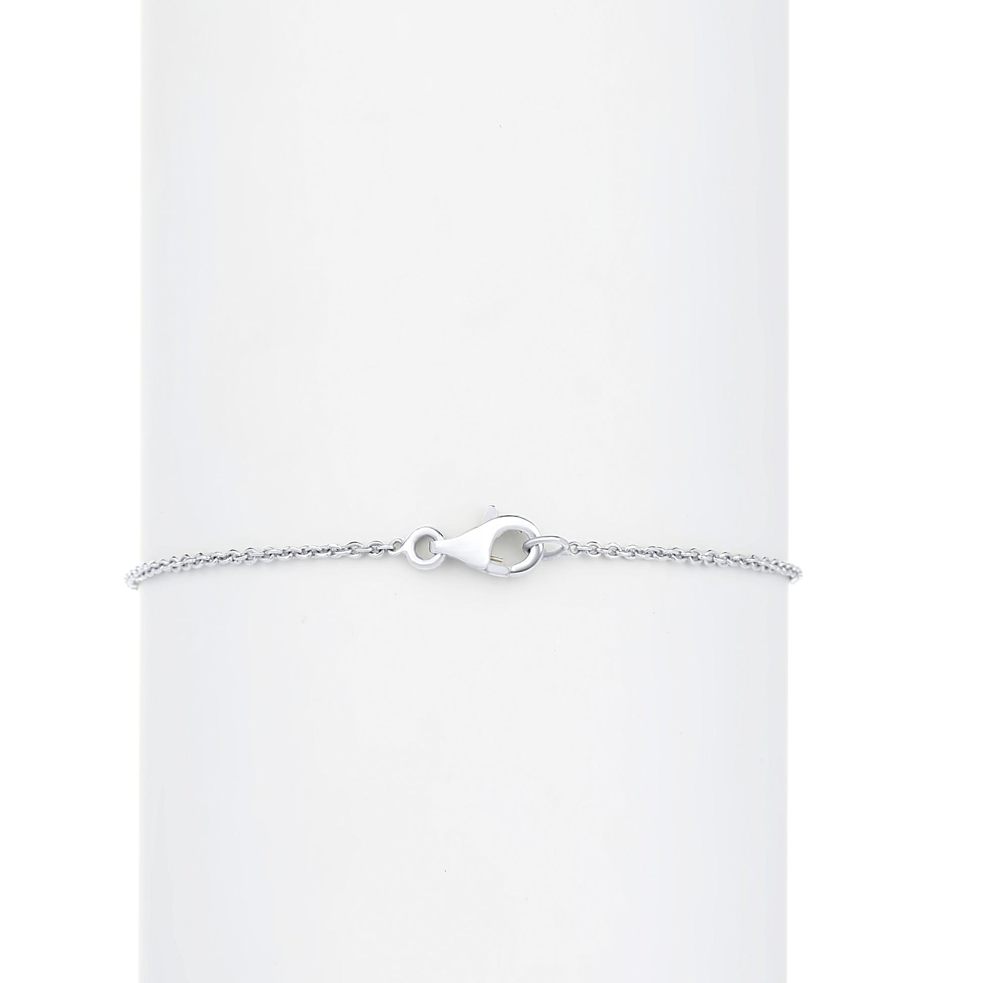 Silver bracelet on a white background