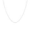Silver chain necklace on a white background