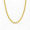 6MM Cuban Chain in 18KT gold with solid interlocking links and polished finish