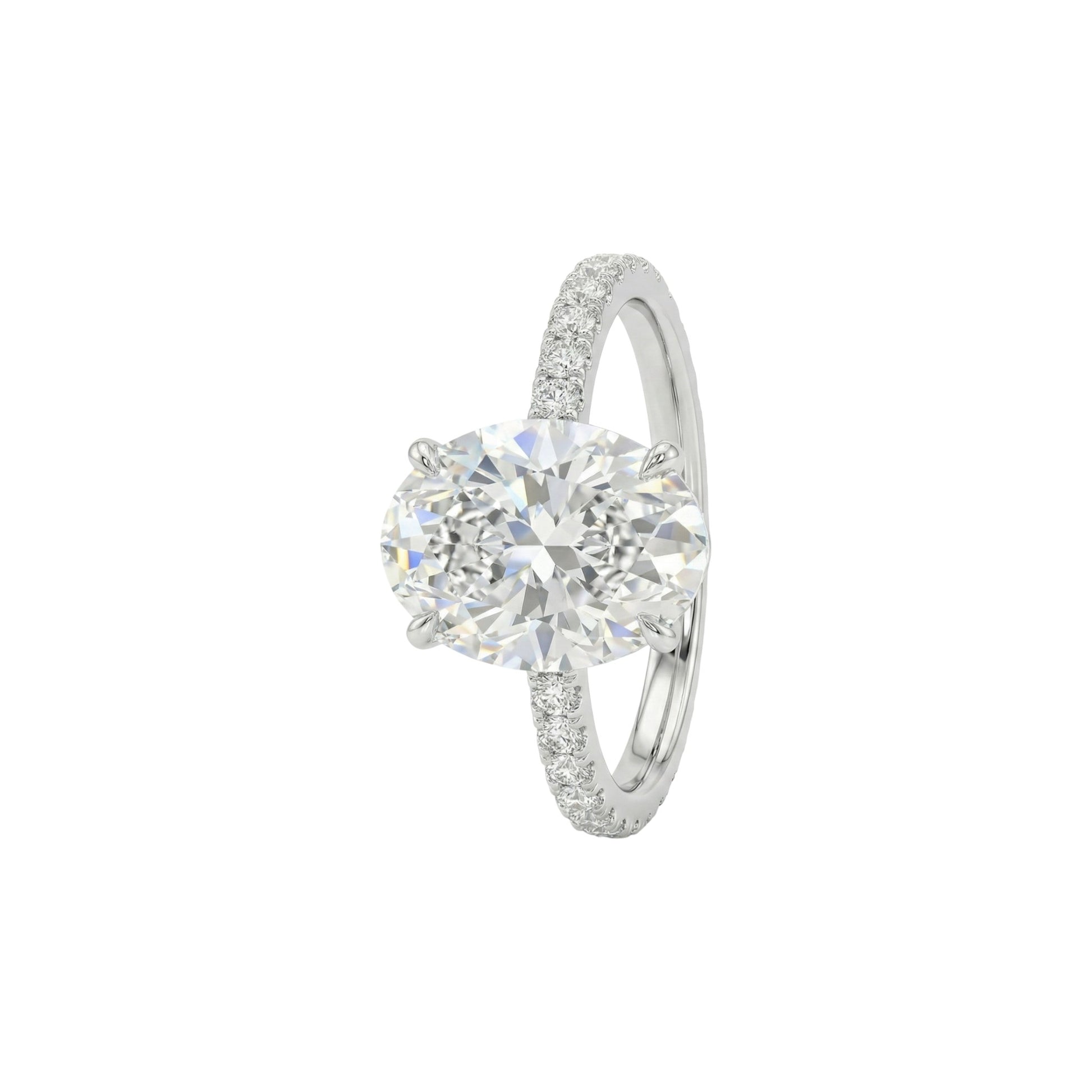 Diamond ring with a white background