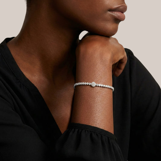 Anu Moissanite Bracelet in 925 Sterling Silver