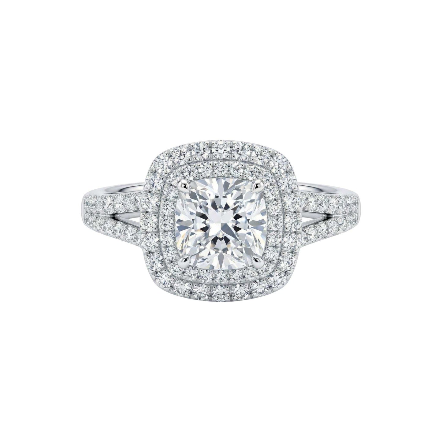 Diamond ring with a white background