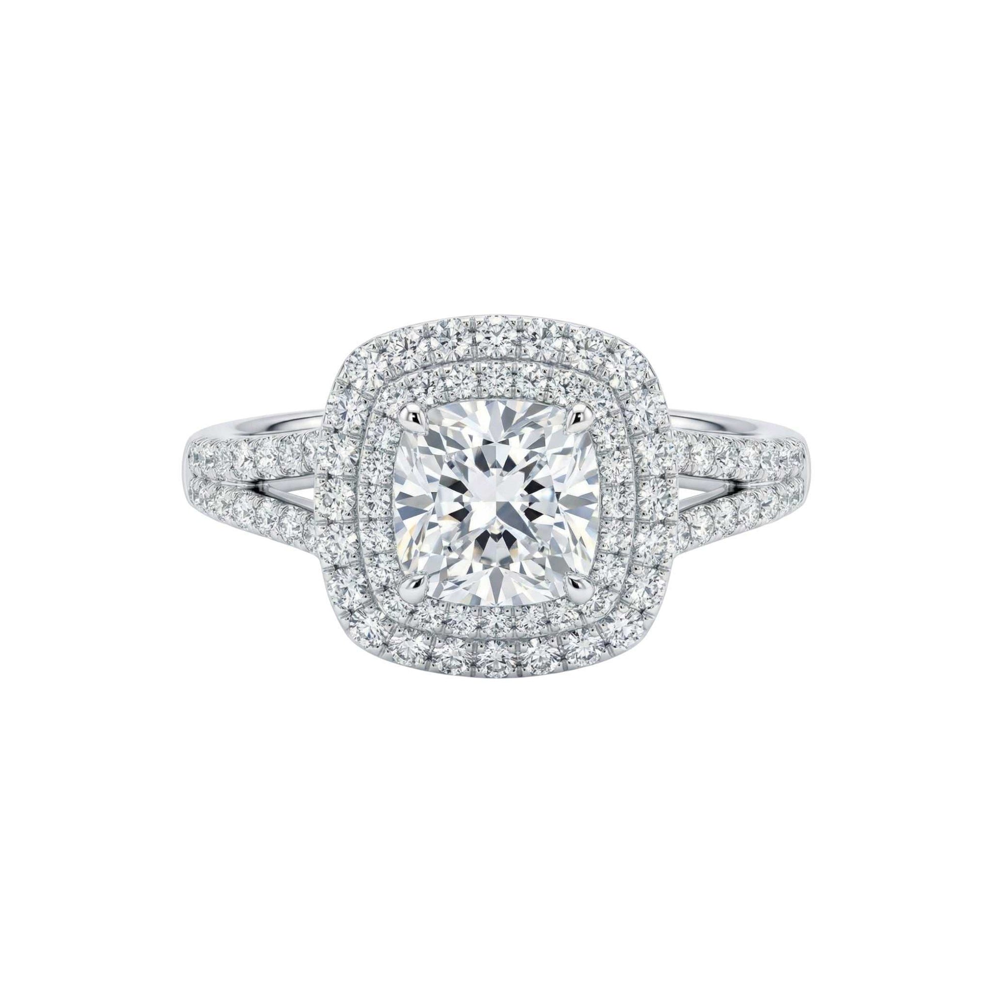 Diamond ring with a white background