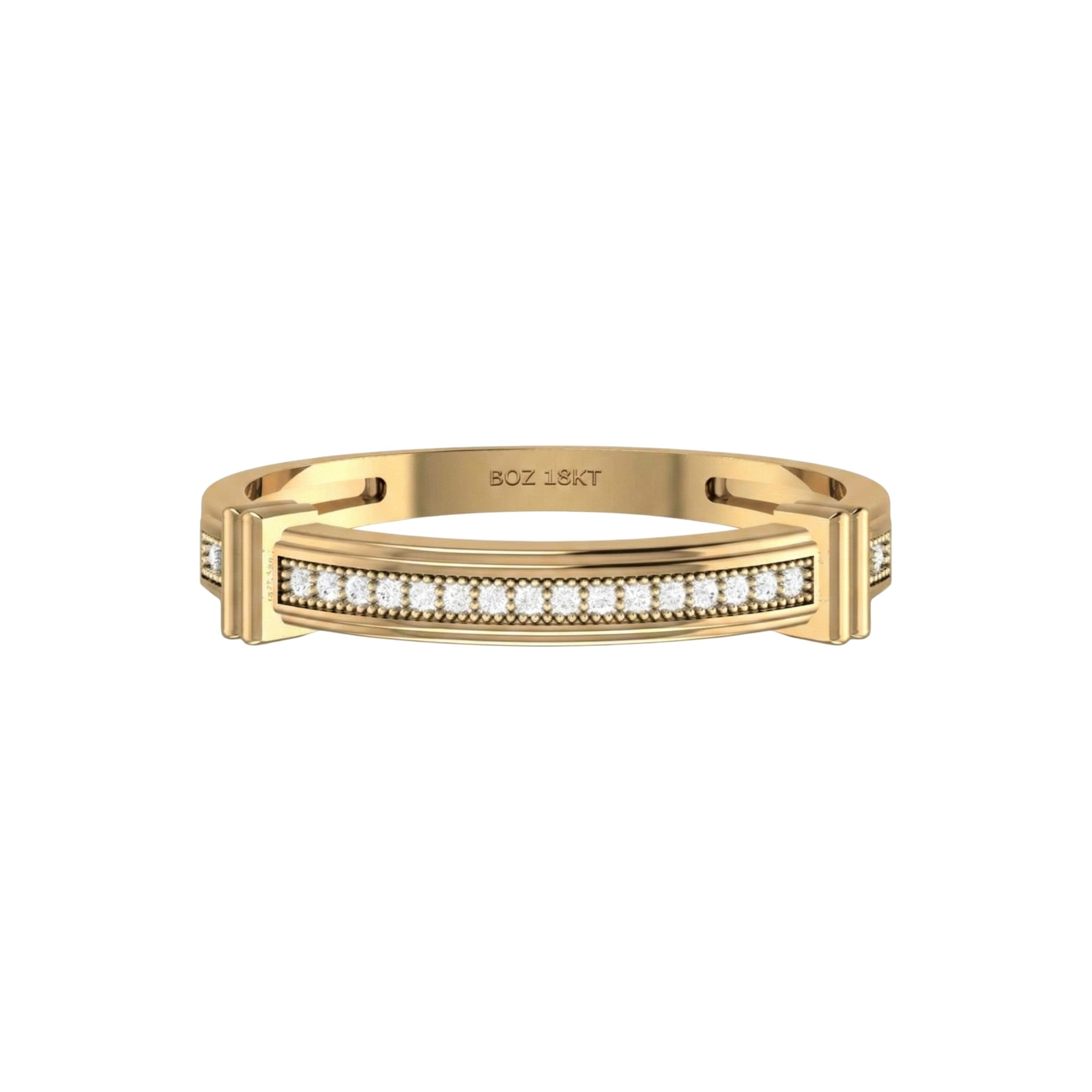Azur Diamond Band in 18K Gold - Timeless Elegant Jewelry | Your Brand ...