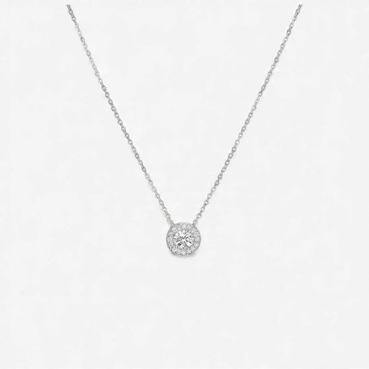 Iris Diamond Necklace with 0.08ct natural diamond in 18KT gold, delicate and elegant design