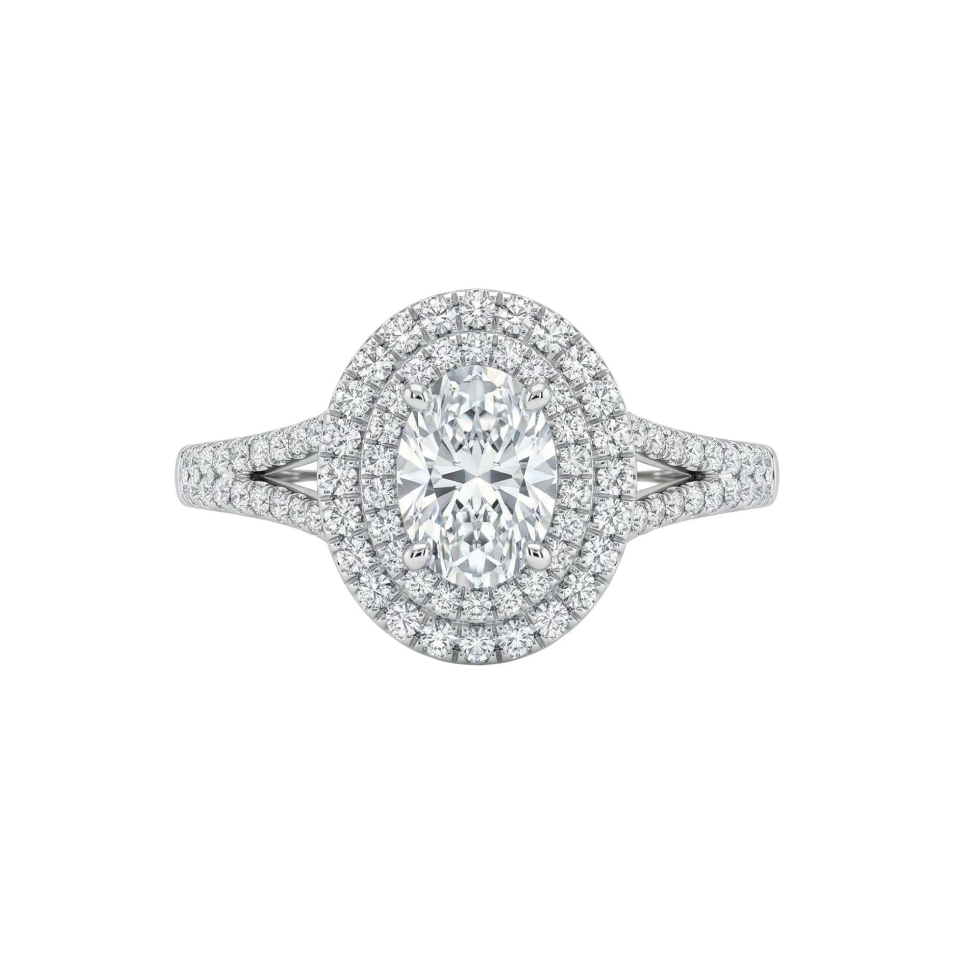 Diamond ring with a white background