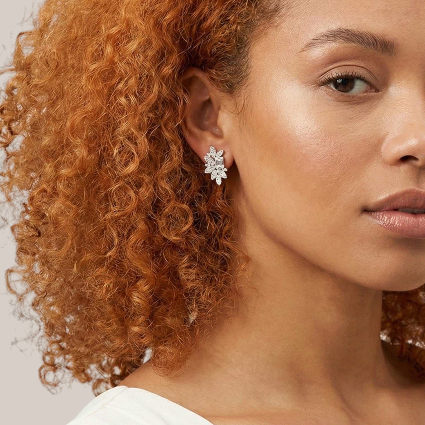 Lyra Natural Diamond Studs in 18KT Gold