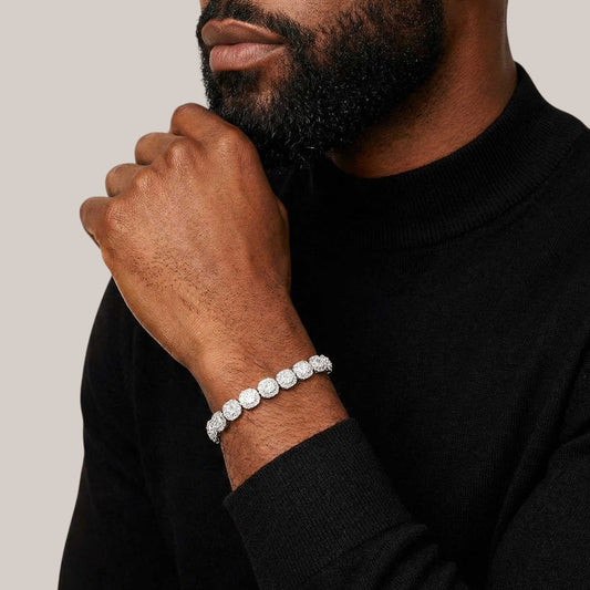 Ola Iced Out Moissanite Tennis Bracelet in 925 Sterling Silver