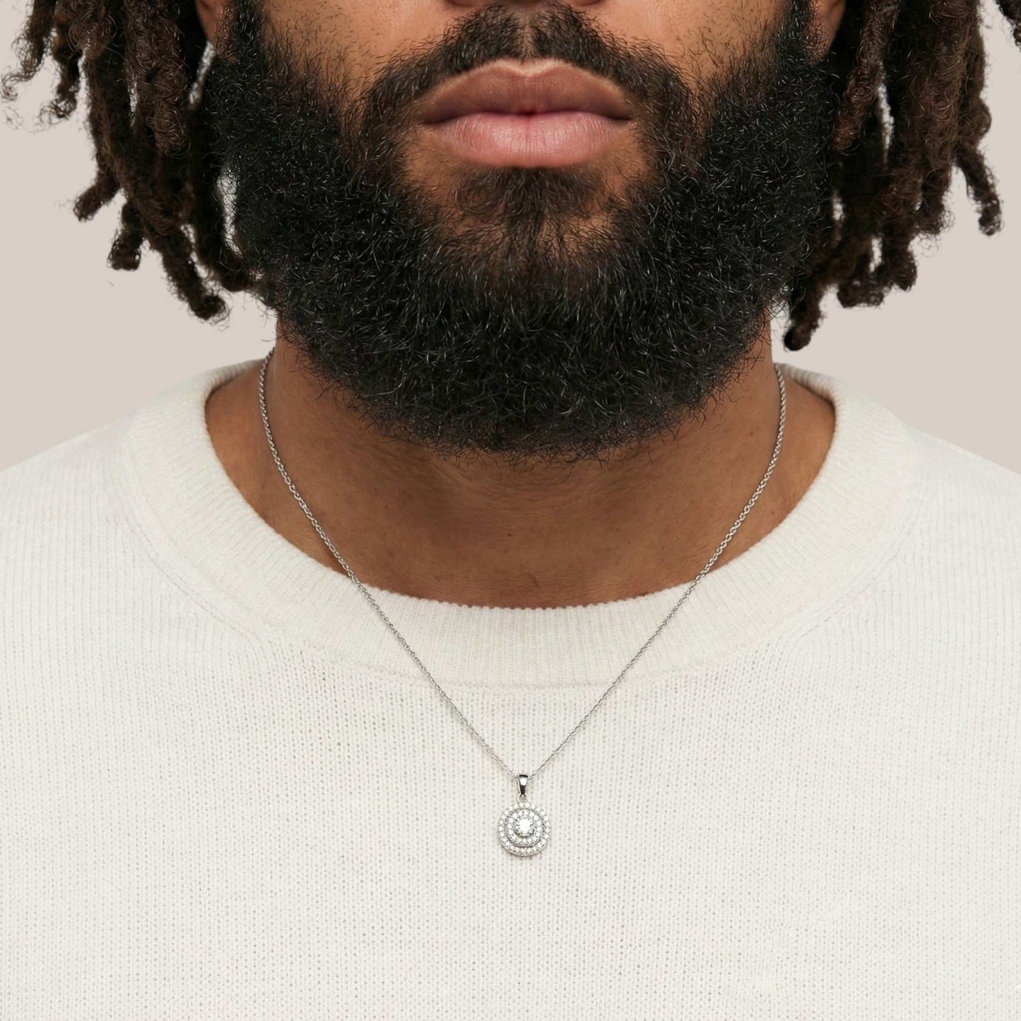 Orbit Natural Diamond Necklace in 18KT Gold