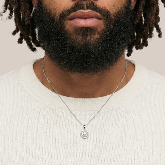 Orbit Natural Diamond Necklace in 18KT Gold